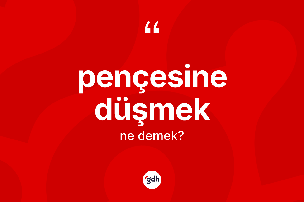 Pençesine düşmek ifadesinin kısaca anlamı nedir?