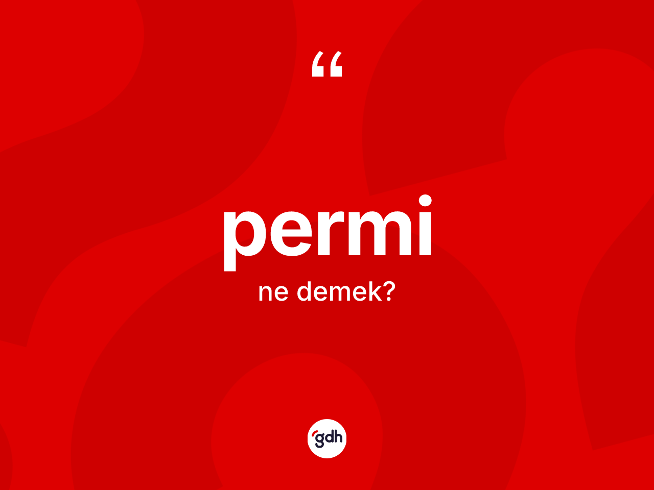 Permi kelimesinin tanımı nedir? Permi kelimesinin kaç farklı anlamı var?