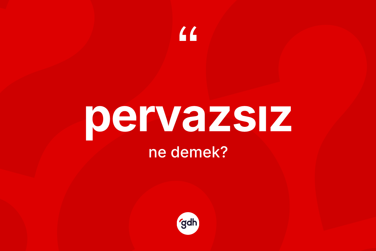 Pervazsız kelimesinin anlamı nedir? Pervazsız kelimesinin kaç farklı anlamı var?