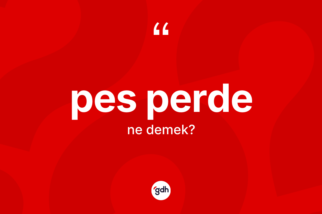 Pes perde kelimesi ne anlama gelir?