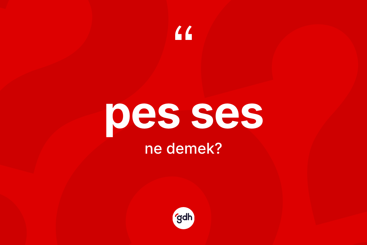 Pes ses nedir? Pes sesin TDK'ya göre anlamı nedir?