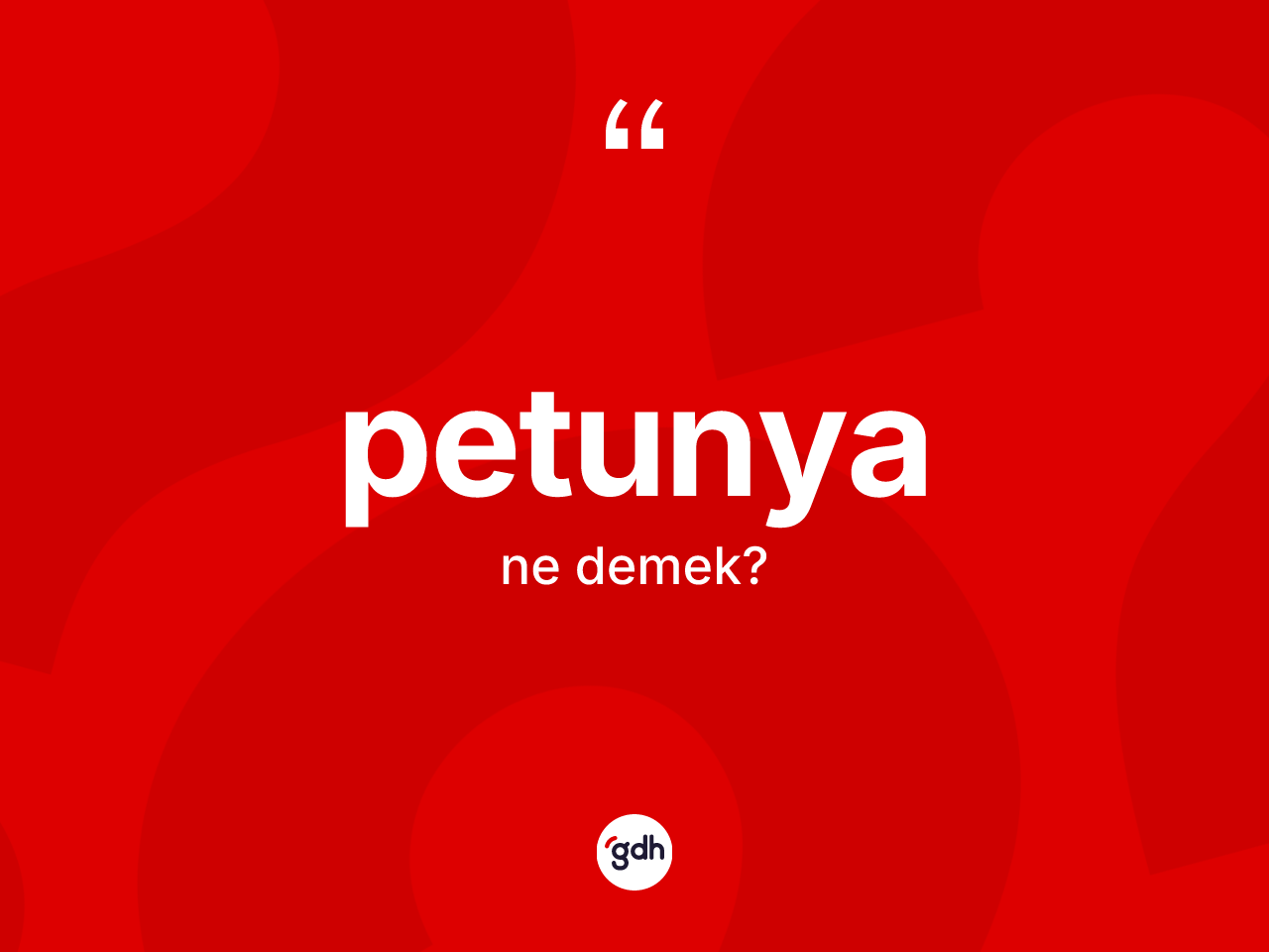 Petunya kelimesi ne demek? Petunya kelimesinin TDK anlamı nedir?