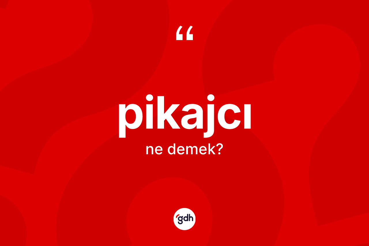 Pikajcı kelimesinin tanımı nedir? Pikajcı kelimesinin özellikleri nelerdir?