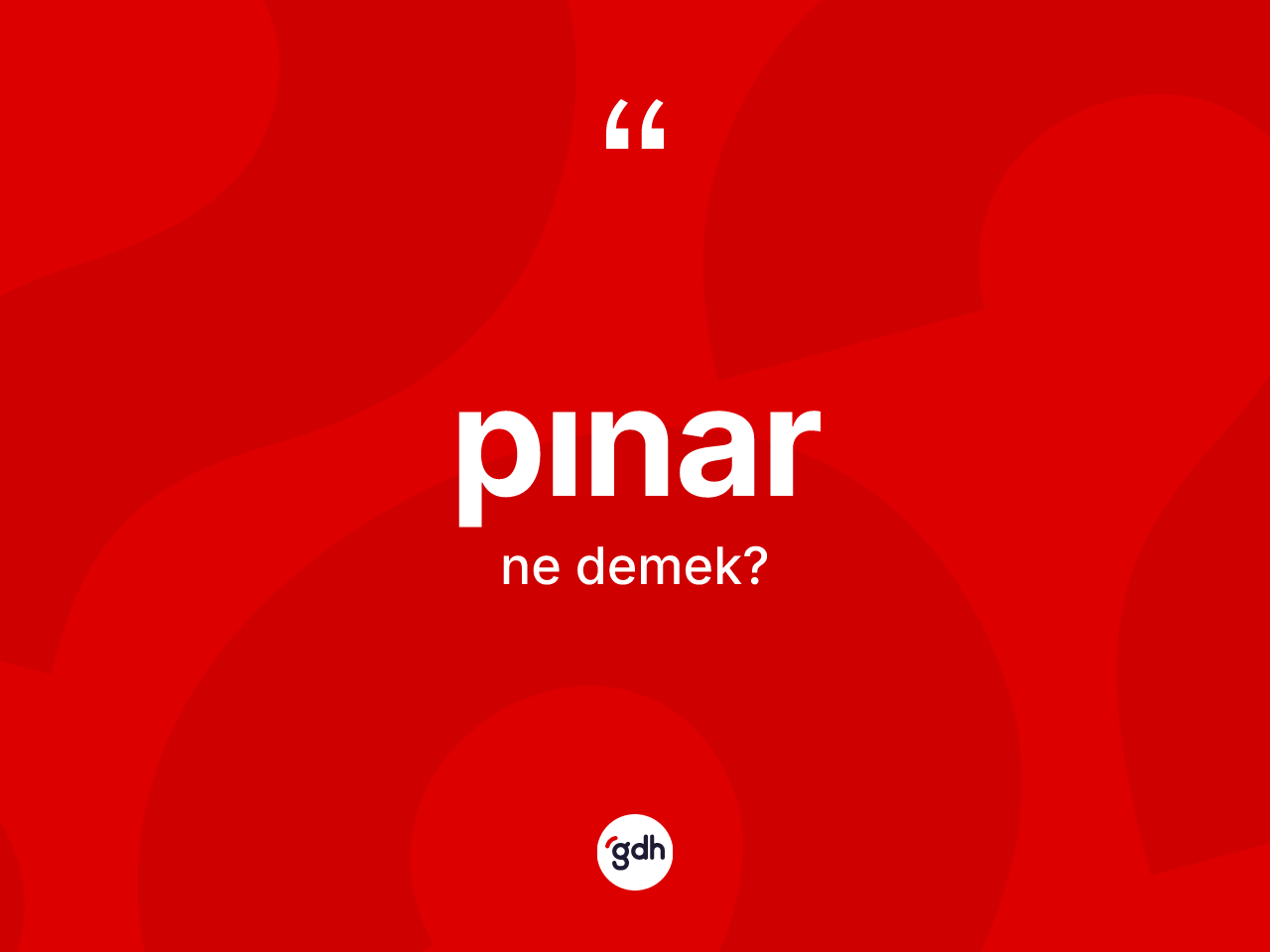 Pınar kelimesi ne demek? Pınar kelimesinin TDK'ya göre açıklaması nedir?