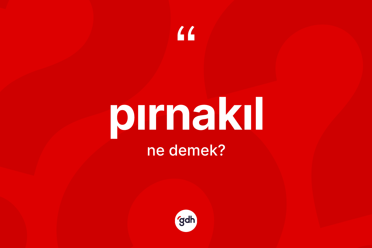 Pırnakıl kelimesi ne demek? Pırnakılın TDK'ya göre anlamı nedir?