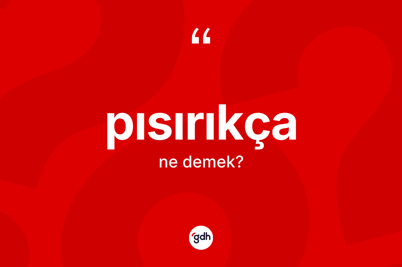 Pısırıkça kelimesinin tanımı nedir?