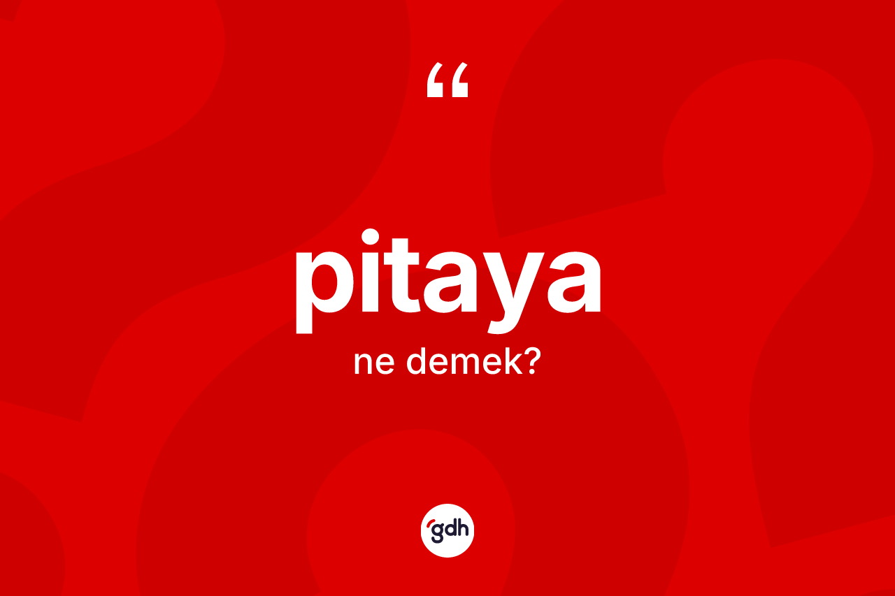 Pitaya kelimesinin sözlükteki tanımı nedir? Pitayanın sözlükteki anlamı nedir?