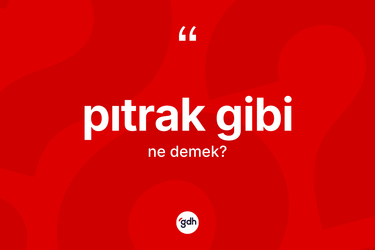 Pıtrak gibi ne demektir? Pıtrak gibi sözünün TDK'ya göre anlamı nedir?