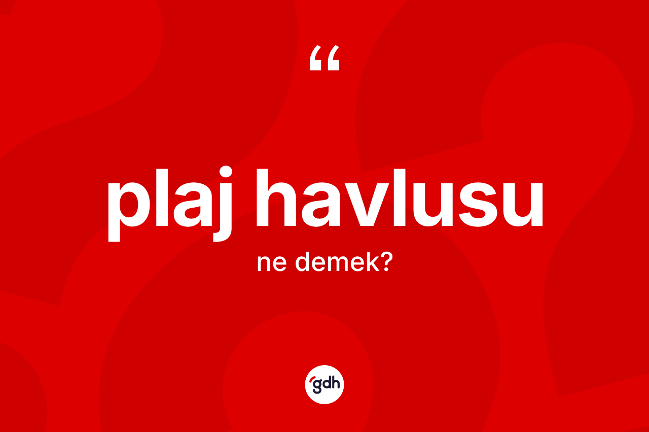 Plaj havlusu kelimesinin tanımı nedir? Plaj havlusunun TDK'ya göre anlamı nedir?