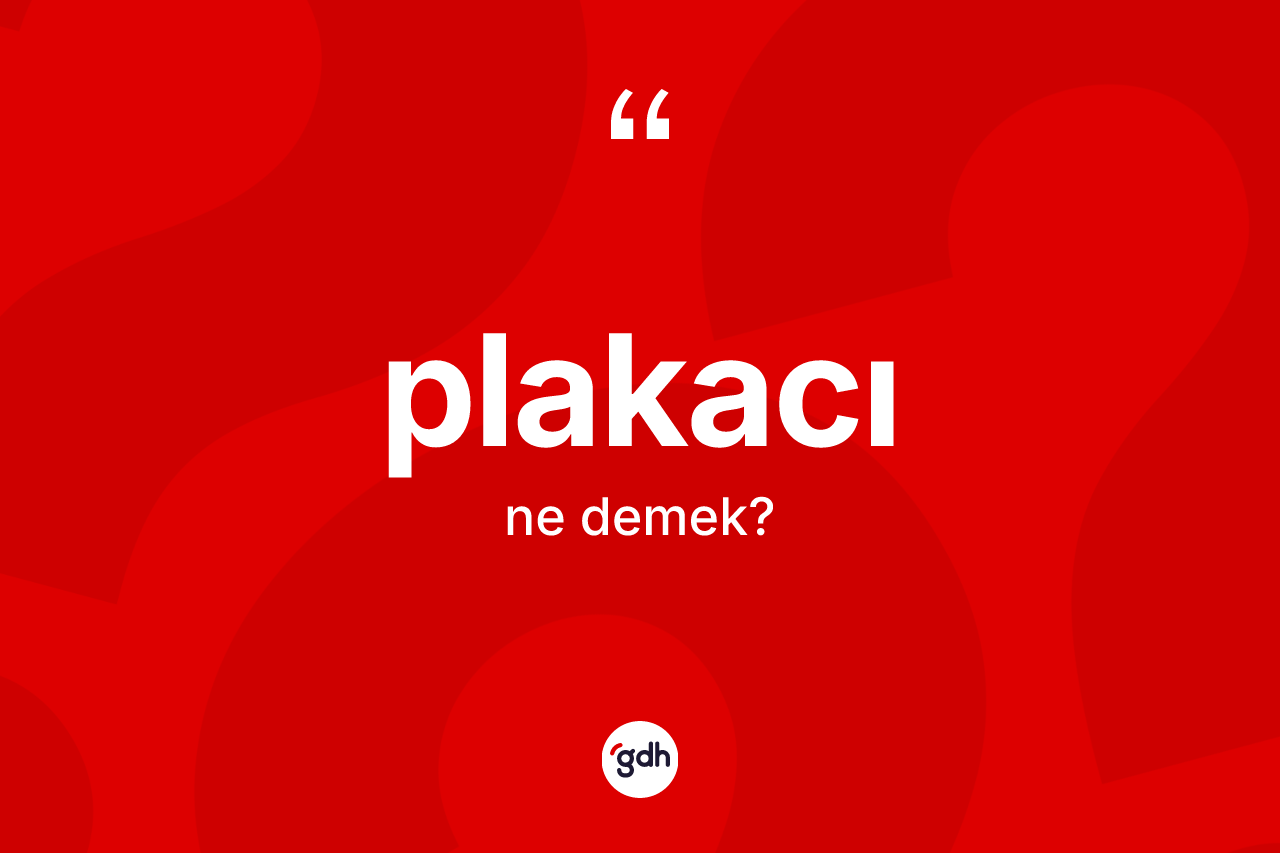 Plakacı kelimesinin anlamı nedir? Plakacının TDK'ya göre anlamı nedir?