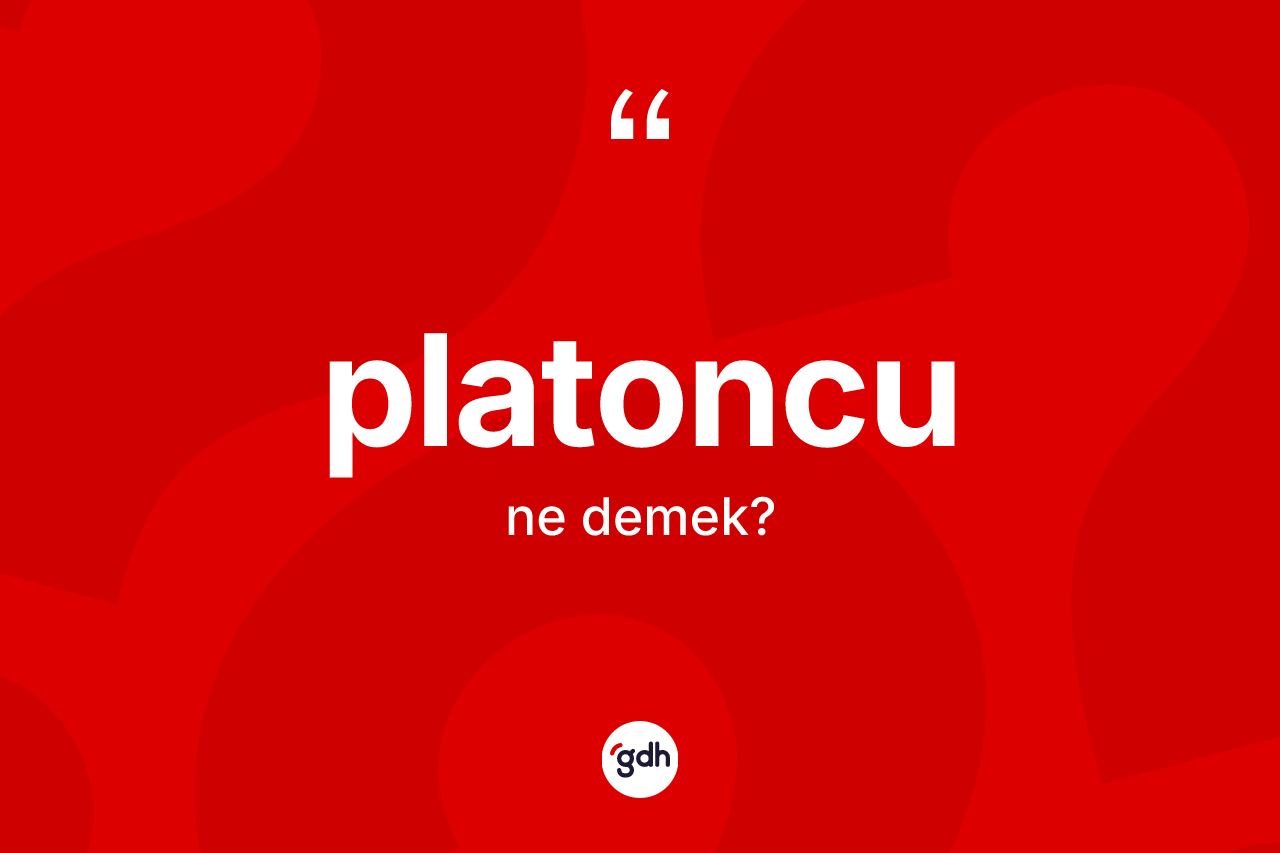 Platoncu kelimesinin anlamı nedir? Platoncu kelimesinin özellikleri nelerdir?