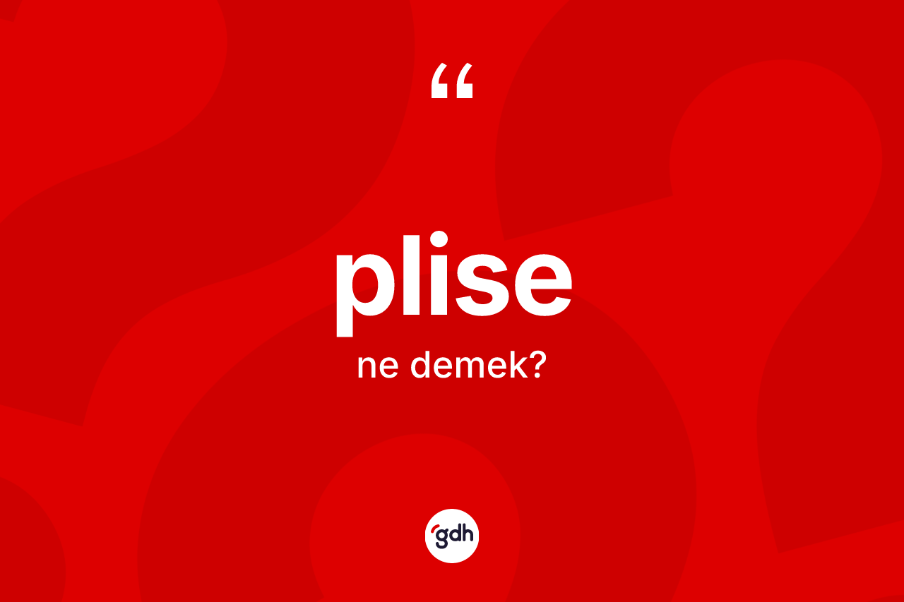 Plise kelimesinin anlamı nedir? Plise kelimesinin TDK anlamı nedir?