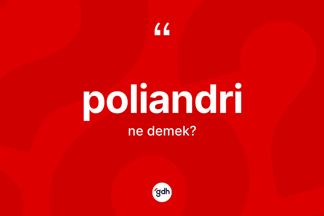 Poliandri nedir? Poliandri kelimesinin TDK'ya göre açıklaması nedir?