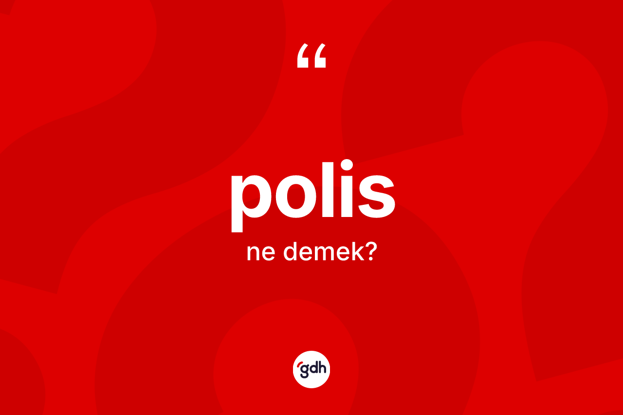 Polis kelimesinin anlamı nedir?
