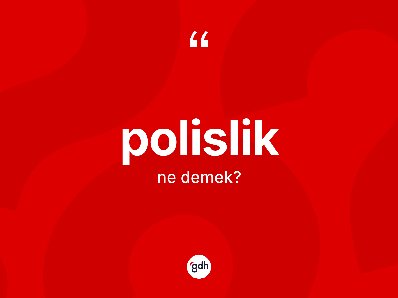 Polislik ne anlama gelir? Polislik kelimesinin TDK'ya göre açıklaması nedir?