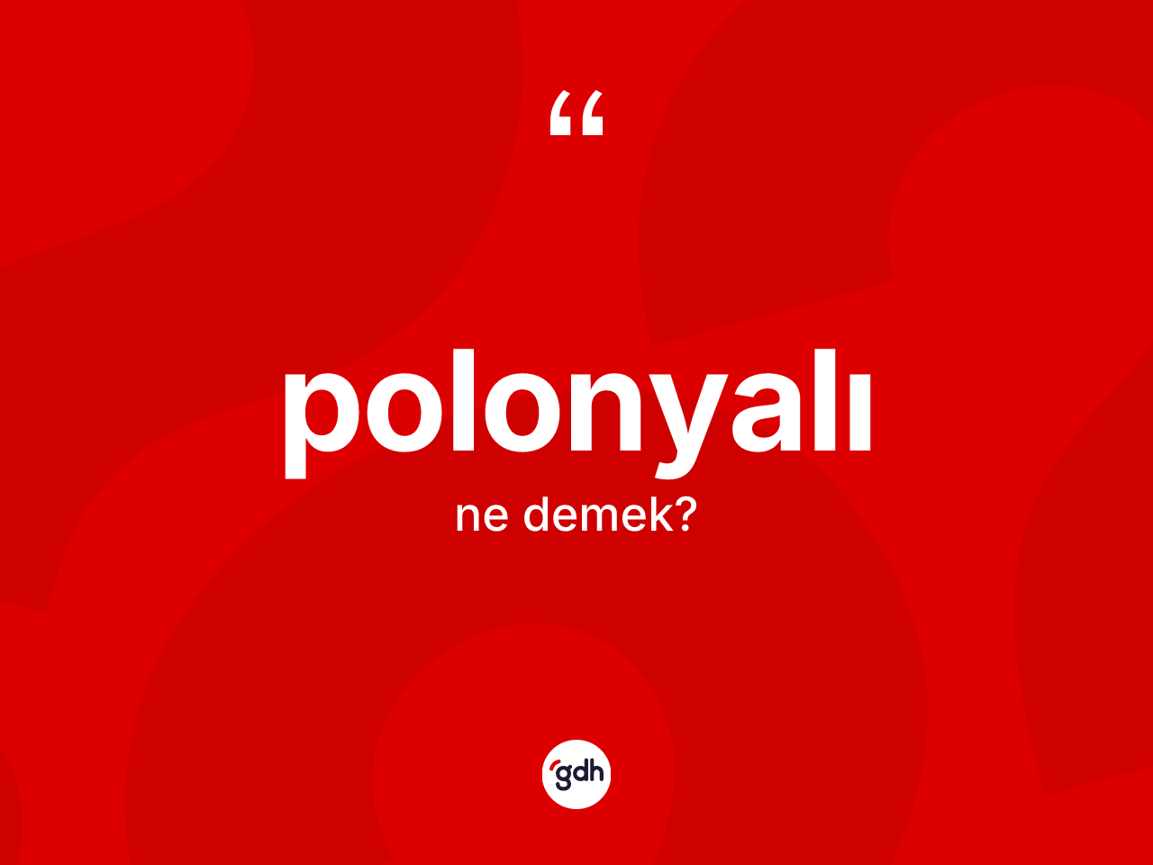 Polonyalı kelimesinin anlamı nedir? Polonyalı kelimesinin TDK'ya göre açıklaması nedir?