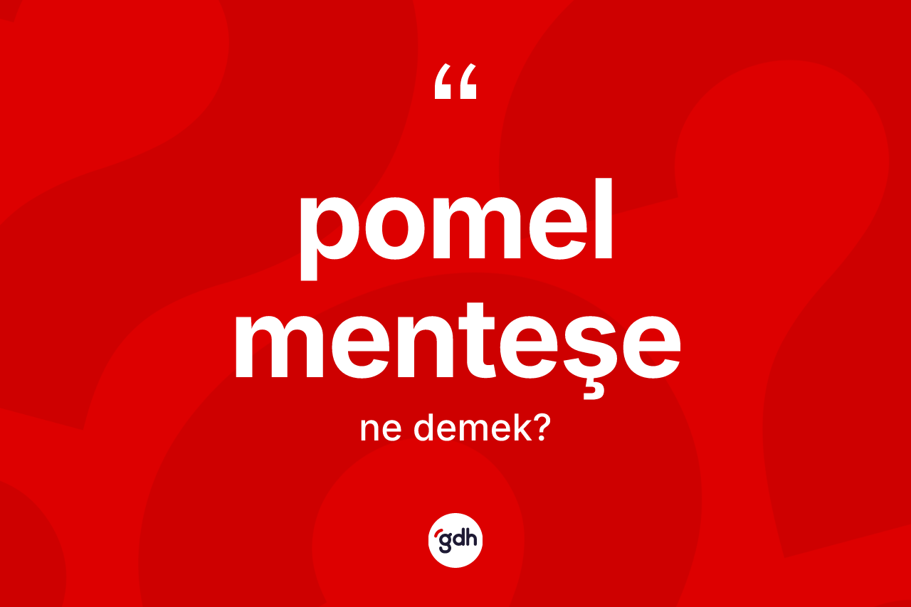 Pomel menteşe ne demek? Pomel menteşe kelimesinin kaç farklı anlamı var?