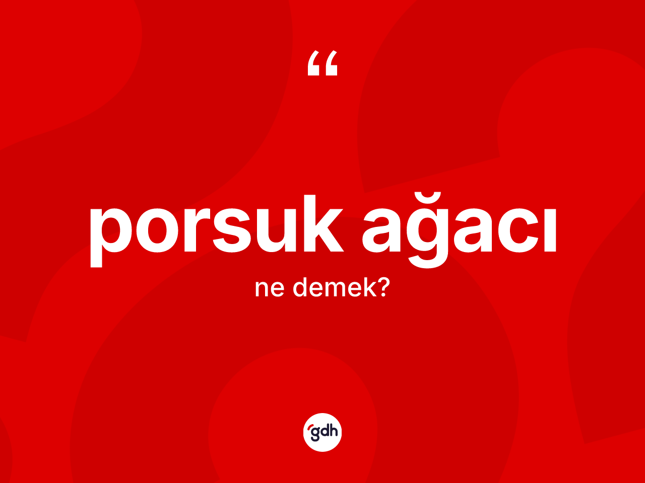 Porsuk ağacı kelimesinin sözlükteki tanımı nedir? Porsuk ağacının TDK'ya göre anlamı nedir?