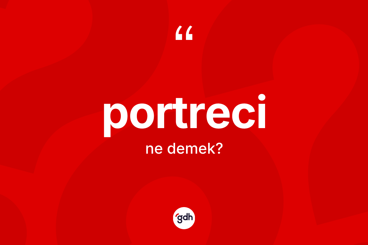 Portreci kelimesinin tanımı nedir? Portrecinin sözlükteki anlamı nedir?