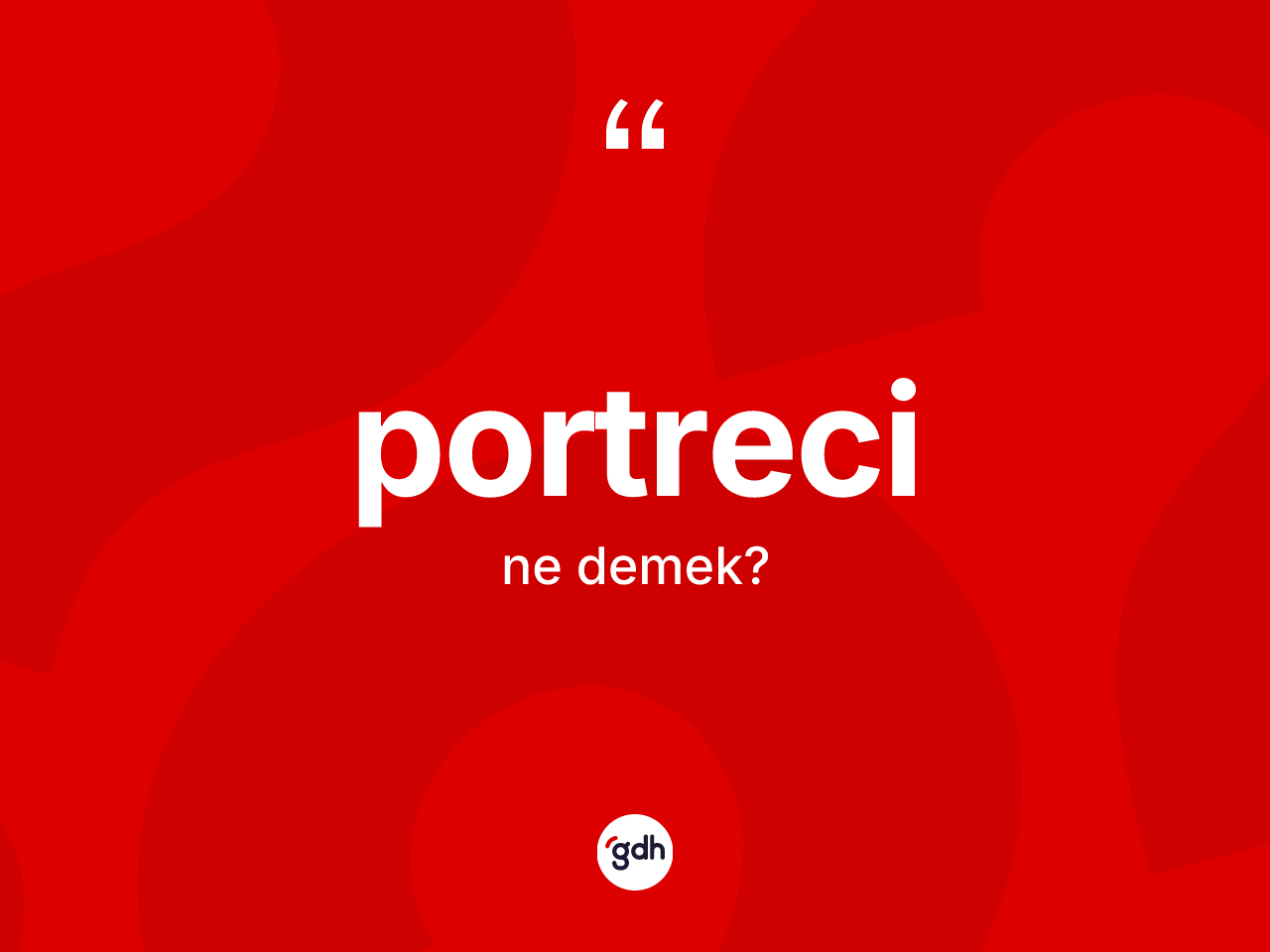 Portreci kelimesinin tanımı nedir? Portrecinin sözlükteki anlamı nedir?