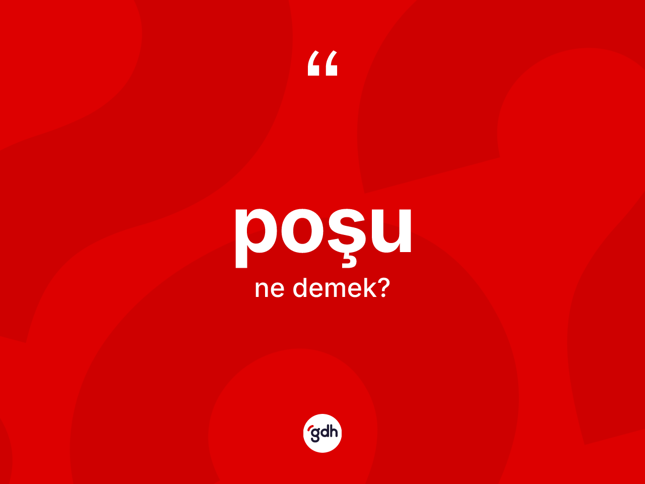 Poşu kelimesi ne demek? Poşunun kısaca tanımı nedir?