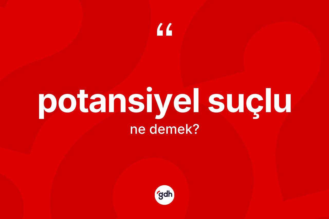 Potansiyel suçlu kelimesinin anlamı nedir? Potansiyel suçlunun TDK'ya göre anlamı nedir?