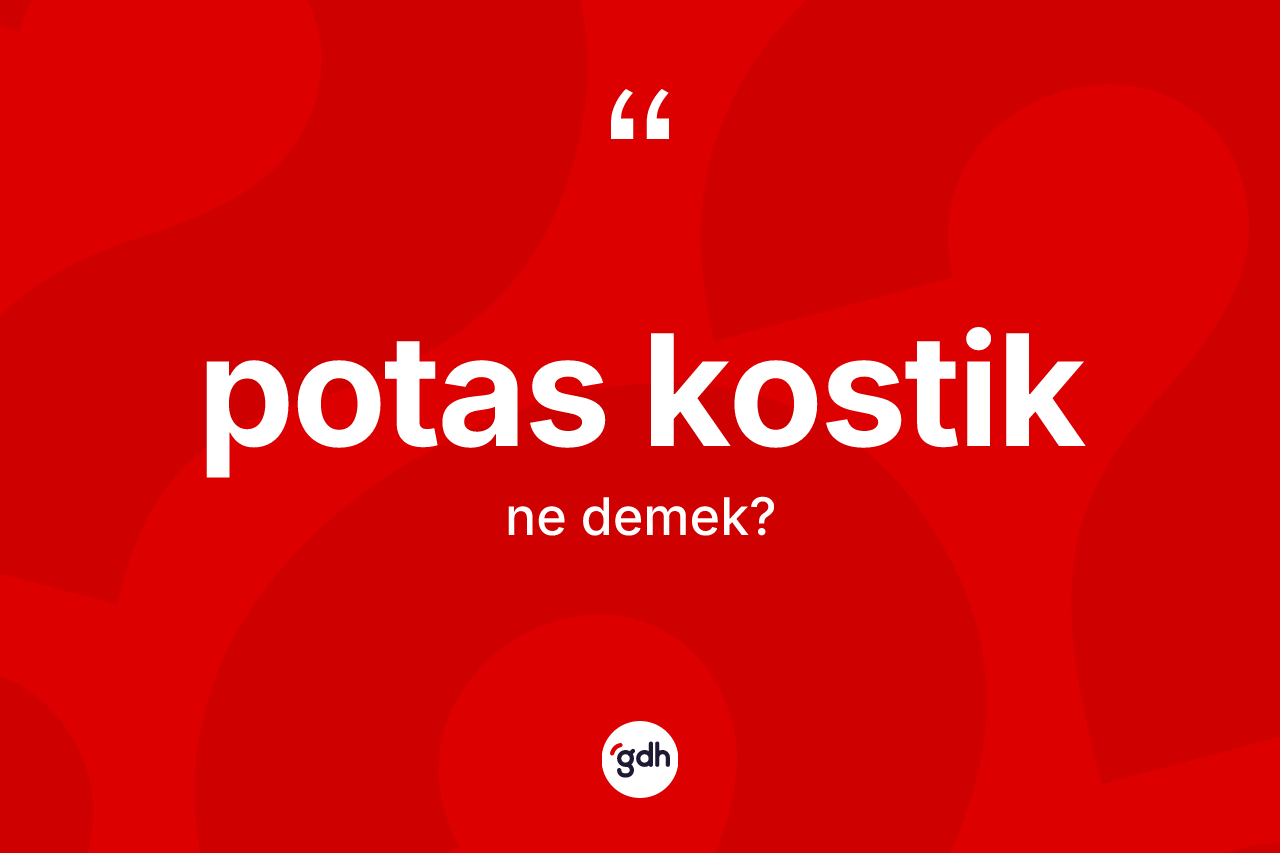 Potas kostik nedir? Potas kostiğin sözlükteki anlamı nedir?