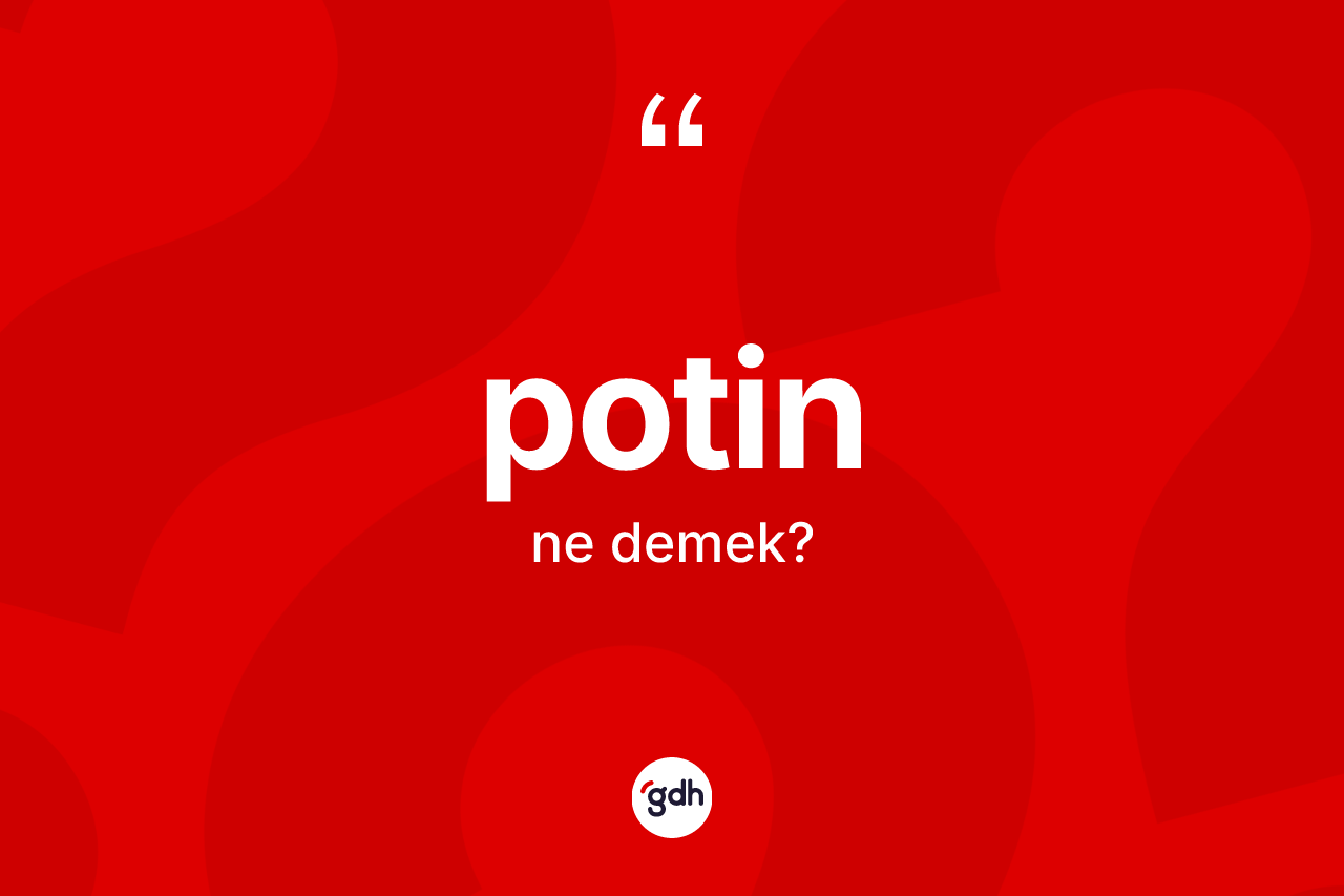 Potin kelimesinin anlamı nedir? Potinin TDK'ya göre anlamı nedir?