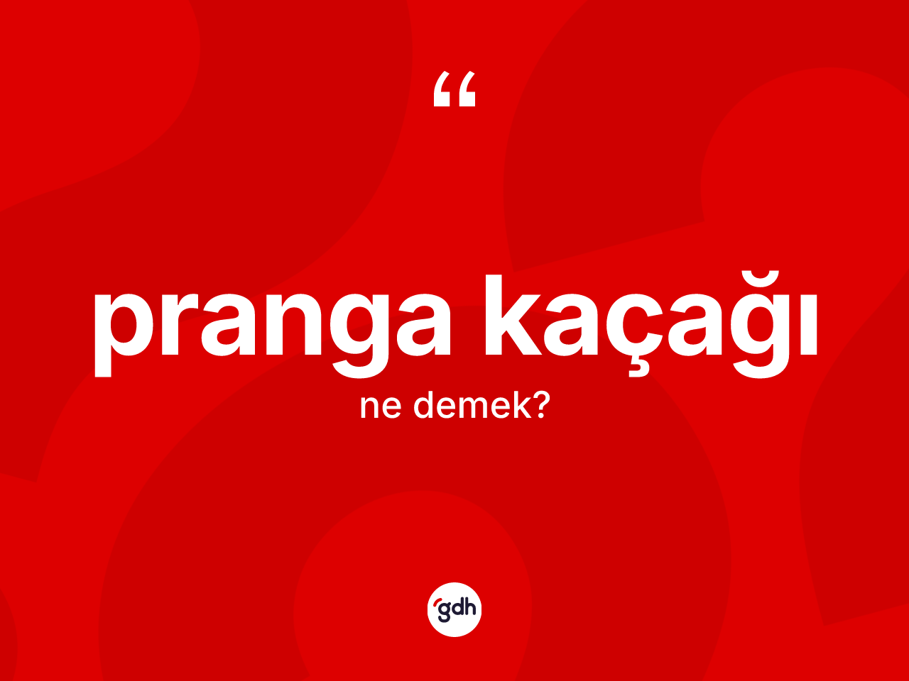 Pranga kaçağı kelimesinin sözlükteki tanımı nedir? Pranga kaçağının kısaca tanımı nedir?