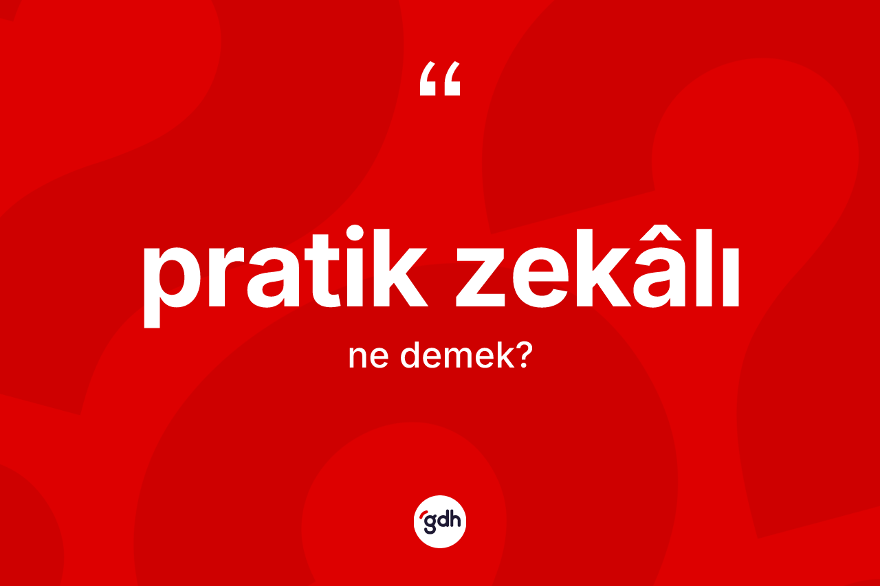 Pratik zekâlı kelimesinin anlamı nedir? Pratik zekâlı kelimesinin kaç farklı anlamı var?