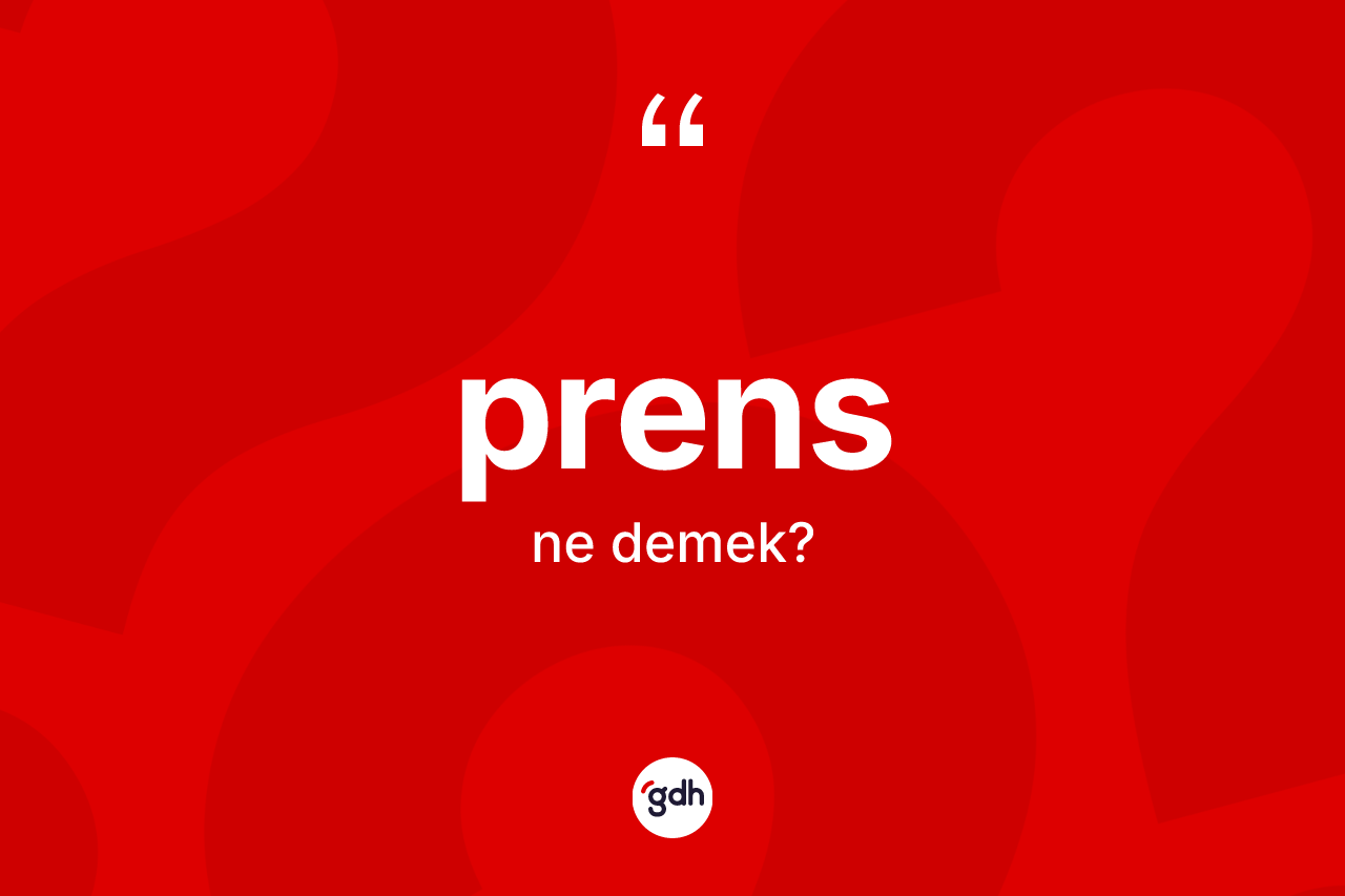 Prens kelimesinin anlamı nedir?