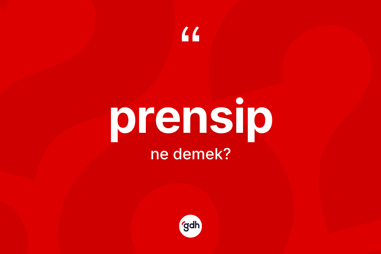 Prensip kelimesi ne demek? Prensibin TDK'ya göre anlamı nedir?