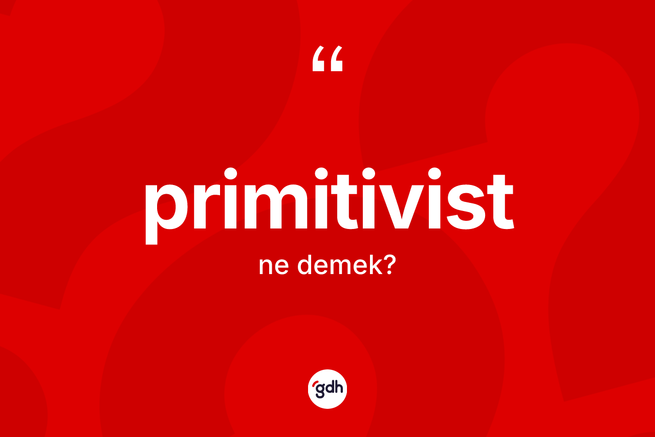 Primitivist kelimesinin sözlükteki tanımı nedir? Primitivist kelimesinin TDK'ya göre açıklaması nedir?
