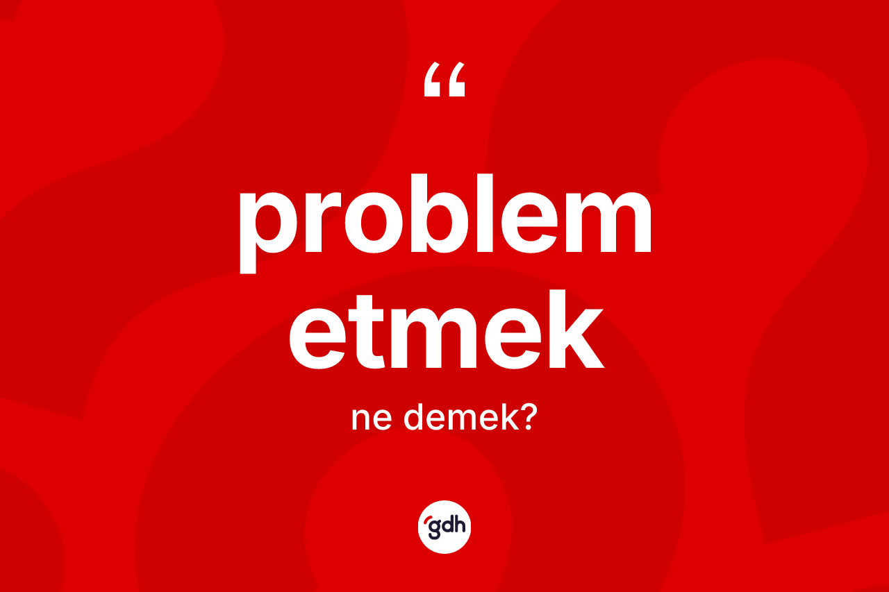 Problem etmek sözü ne demek?