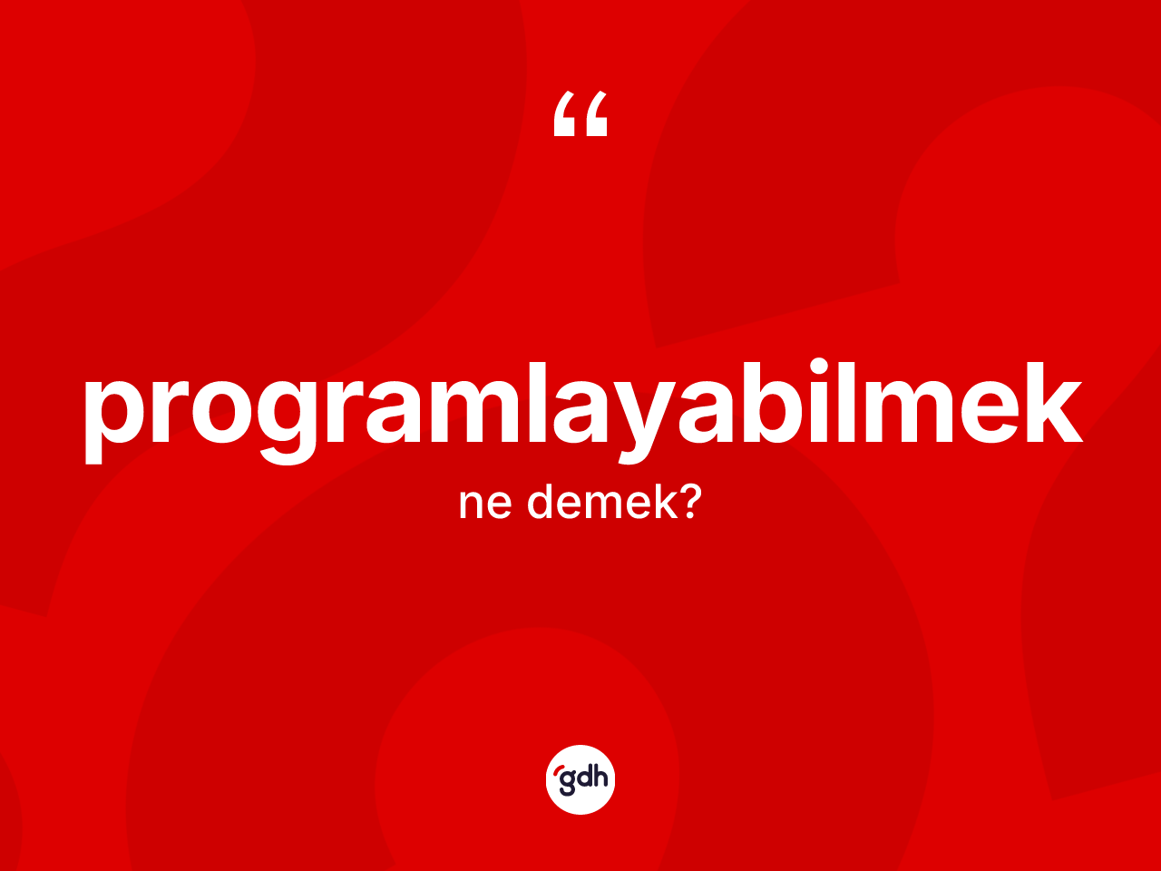 Programlayabilmek nedir? Programlayabilmeğin TDK'ya göre anlamı nedir?