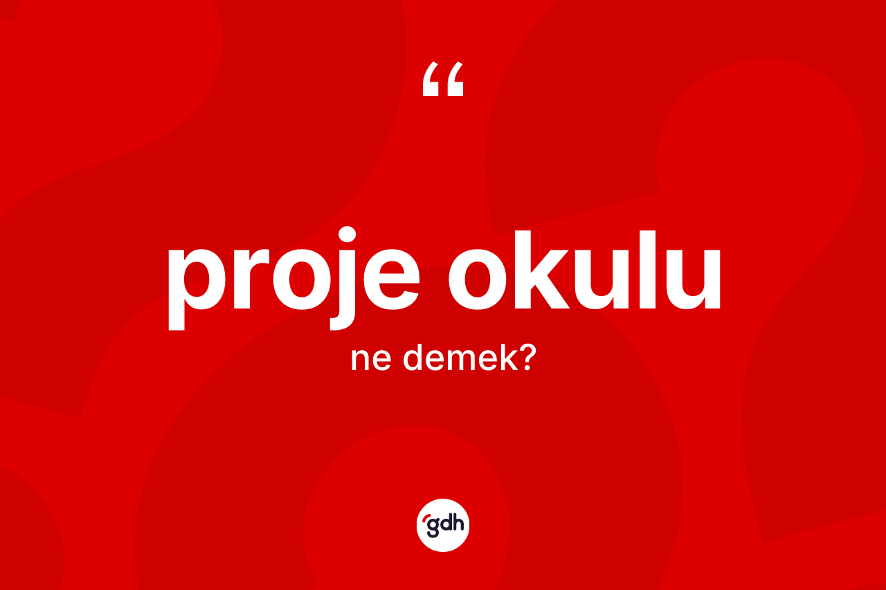 Proje okulu kelimesinin sözlükteki tanımı nedir? Proje okulunun halk arasındaki kullanımı nasıldır?