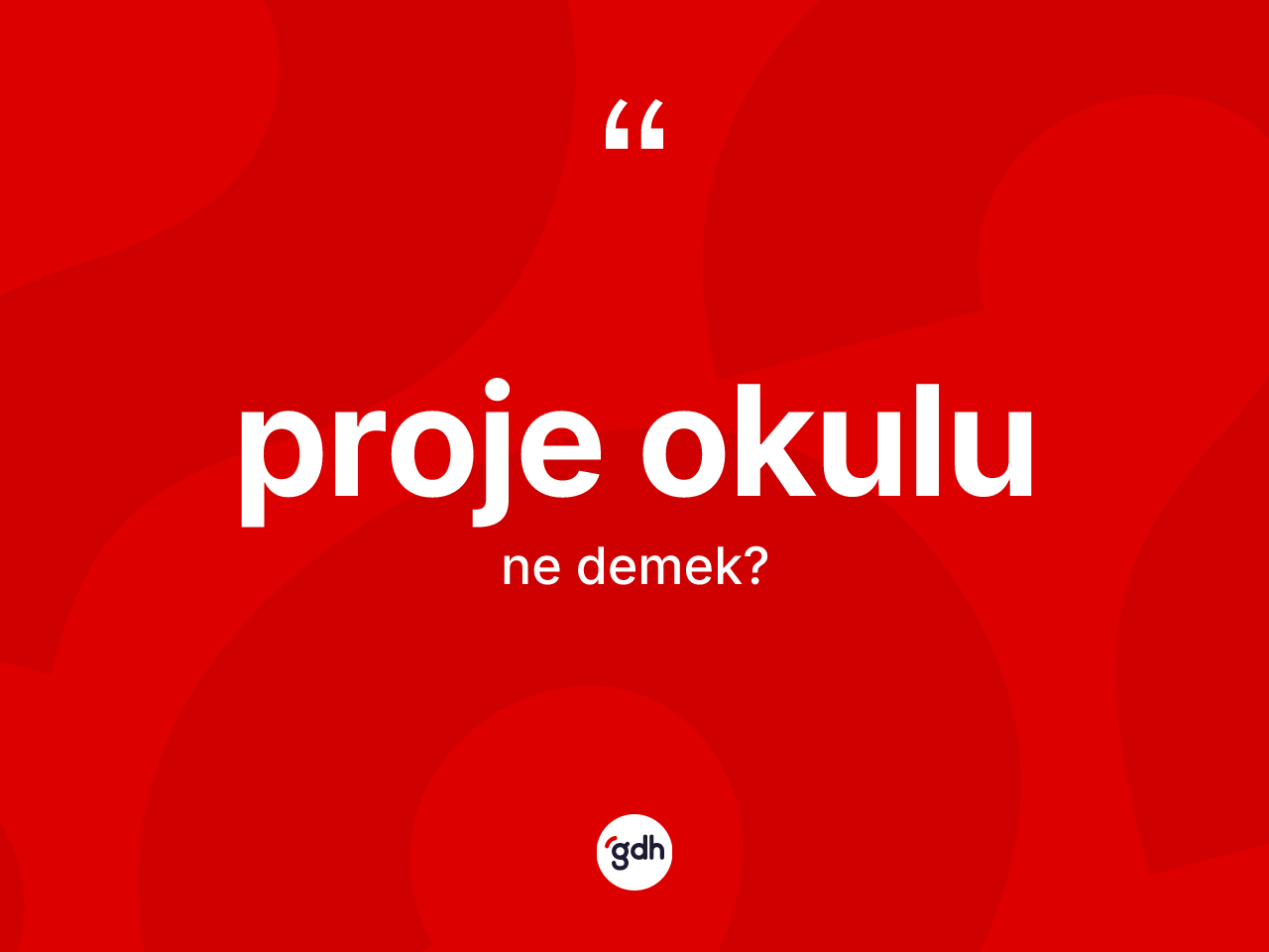 Proje okulu kelimesinin sözlükteki tanımı nedir? Proje okulunun halk arasındaki kullanımı nasıldır?