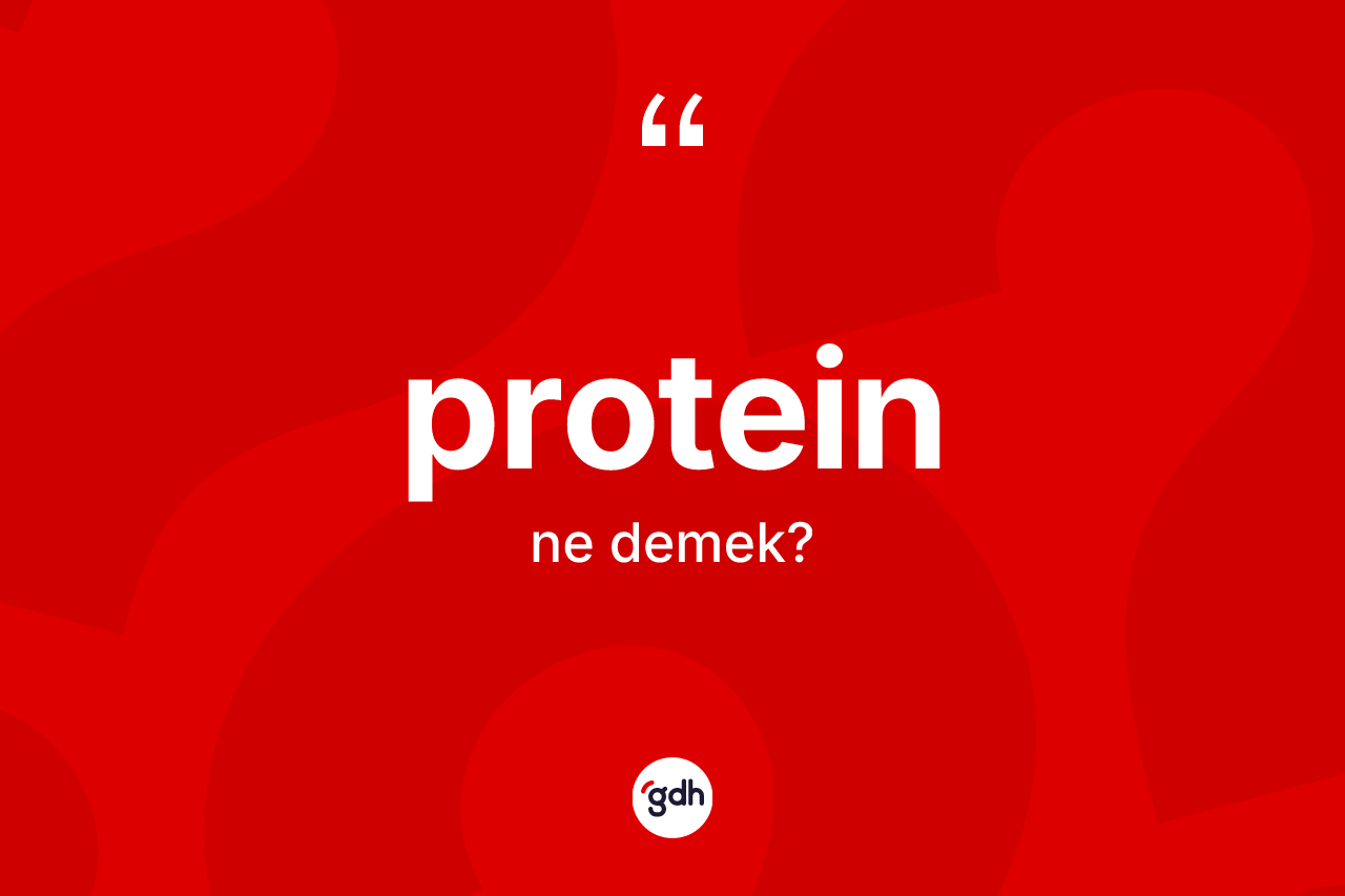 Protein kelimesinin sözlükteki tanımı nedir? Proteinin sözlükteki anlamı nedir?