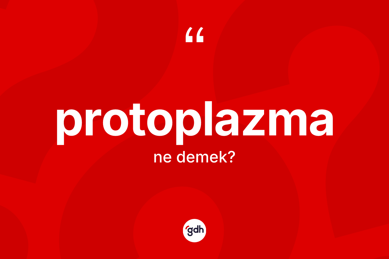 Protoplazma kelimesi nedir? Protoplazma kelimesinin TDK'ya göre açıklaması nedir?