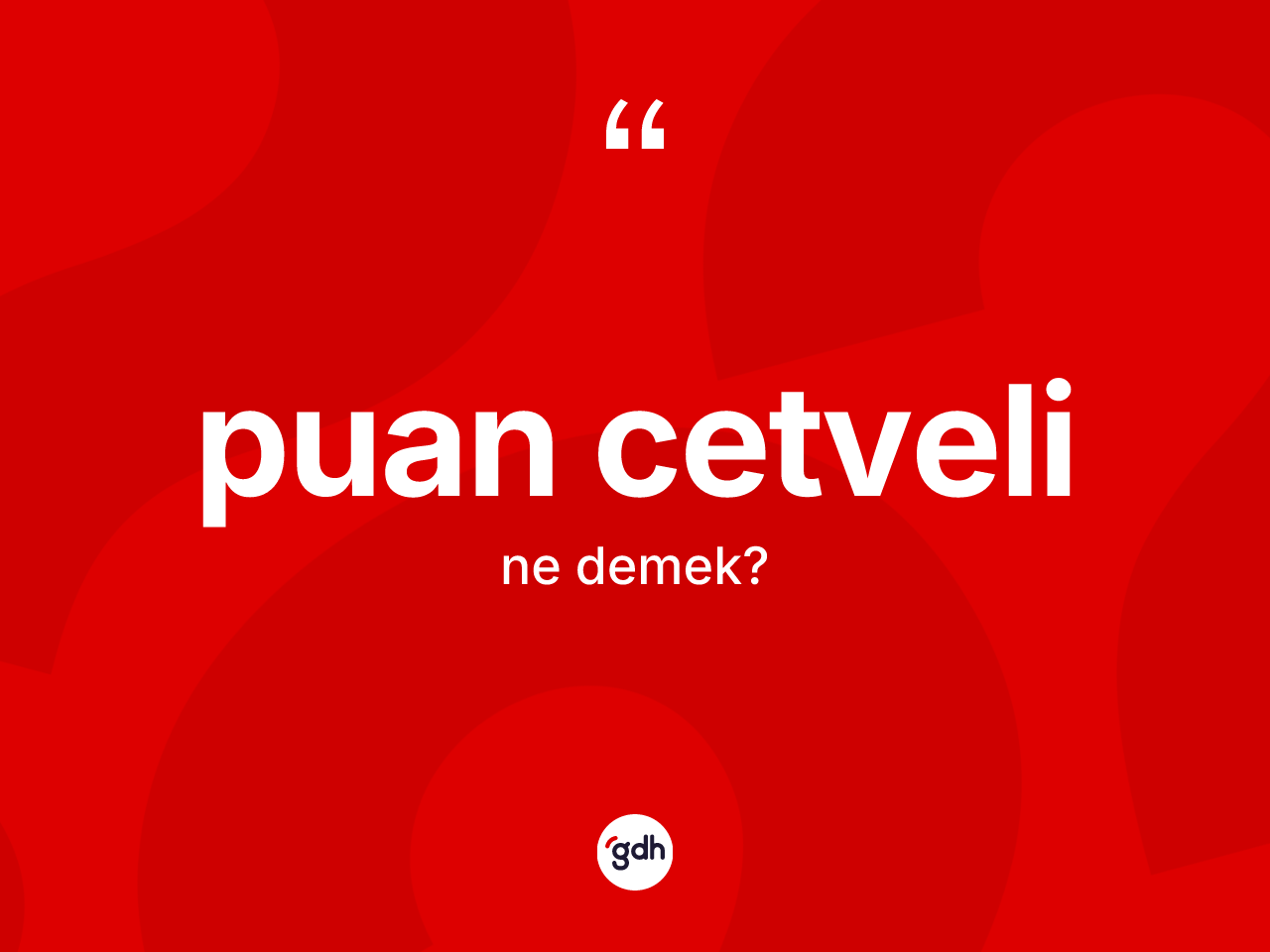 Puan cetveli ne anlama gelir? Puan cetvelinin kısaca tanımı nedir?