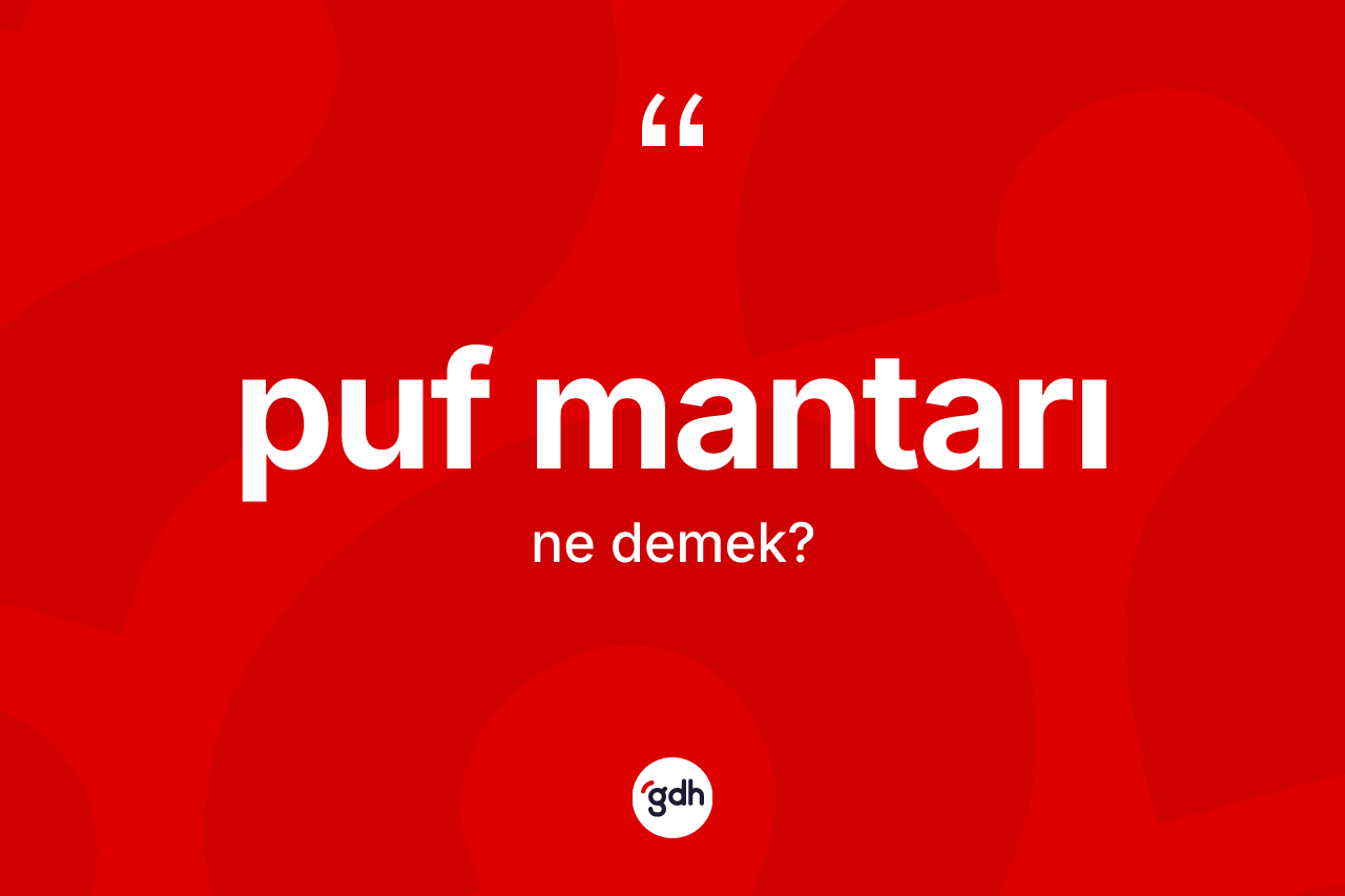Puf mantarı kelimesinin sözlükteki tanımı nedir? Puf mantarı kelimesinin TDK'ya göre açıklaması nedir?
