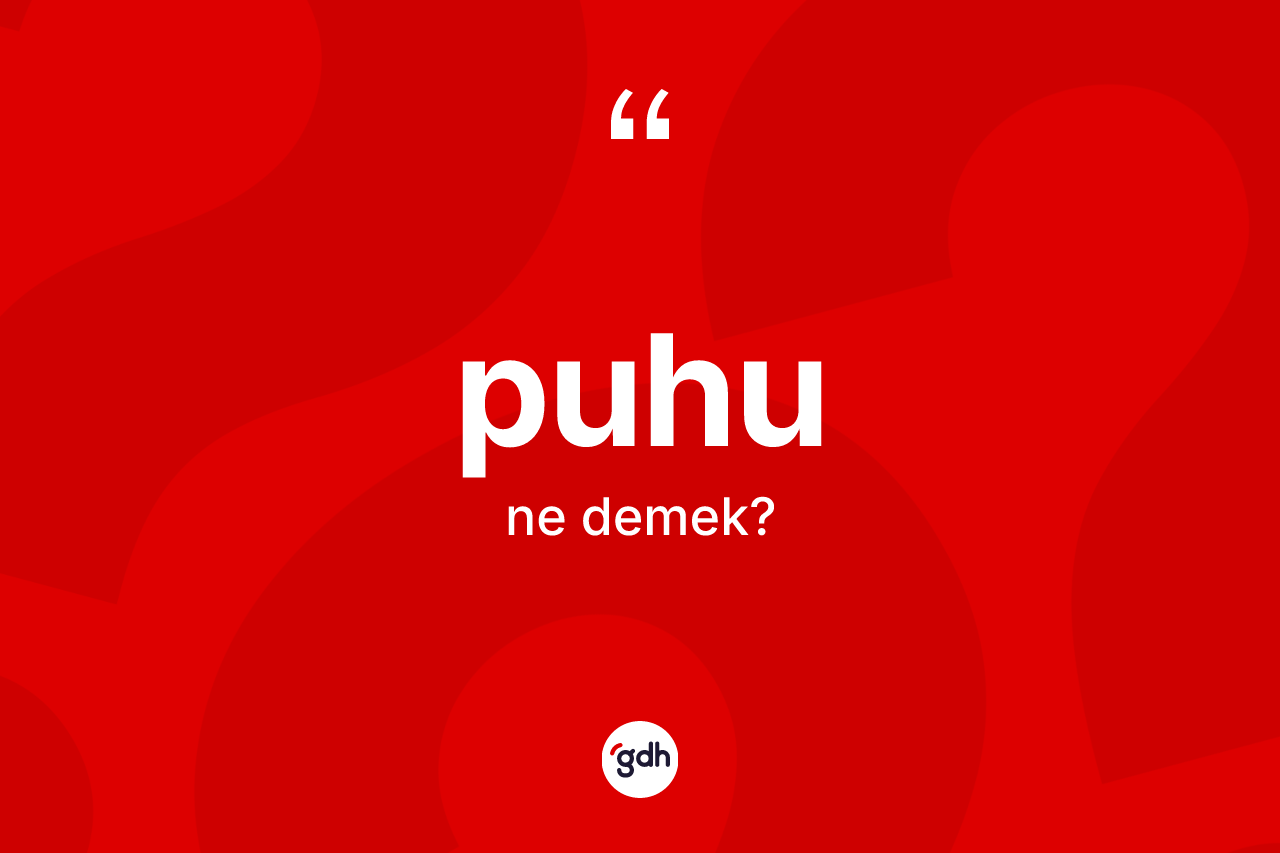 Puhu ne anlama gelir? Puhunun kısaca tanımı nedir?