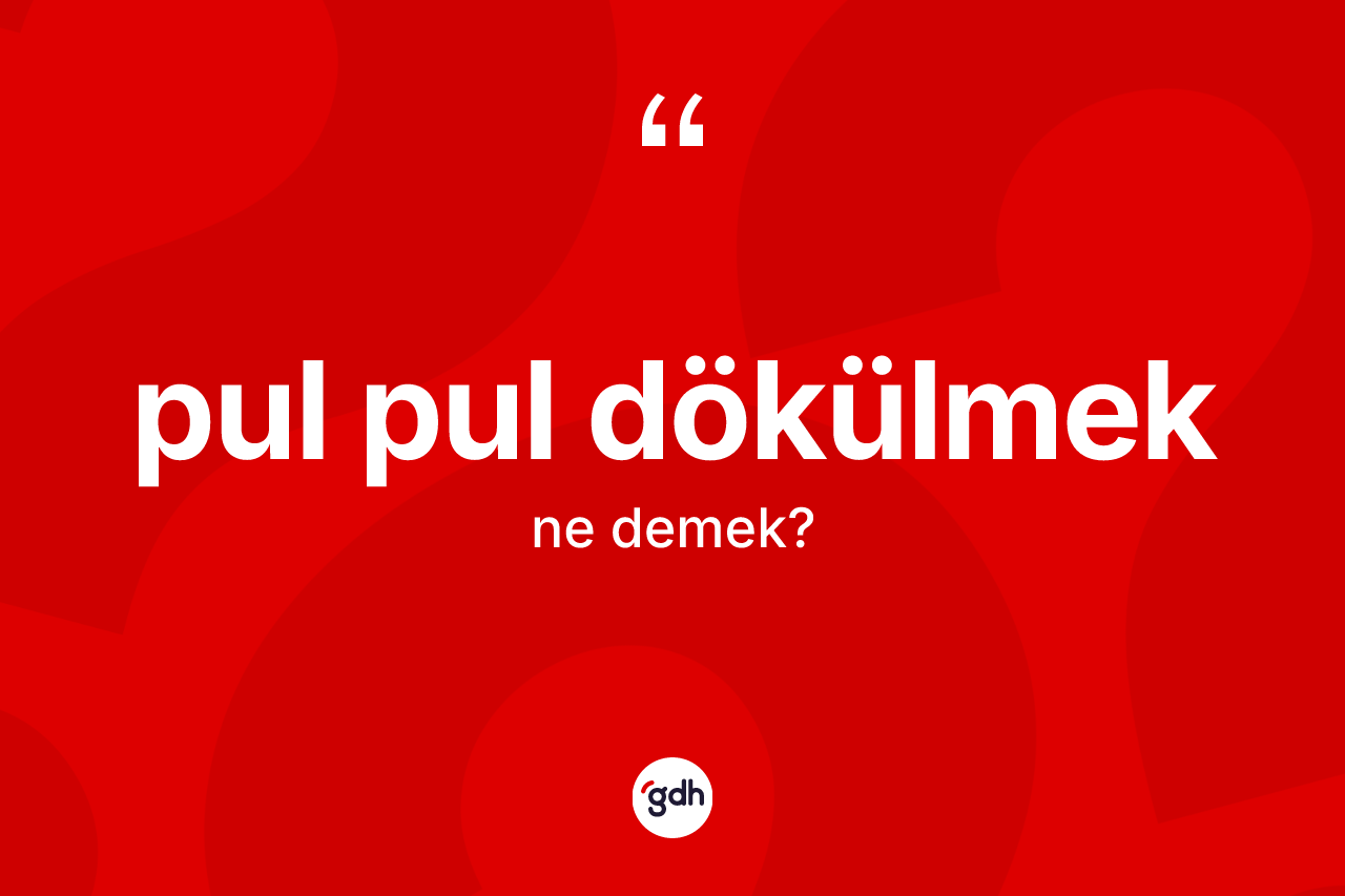 Pul pul dökülmek ifadesinin anlamı nedir? Pul pul dökülmek sözünün TDK tanımı nedir?