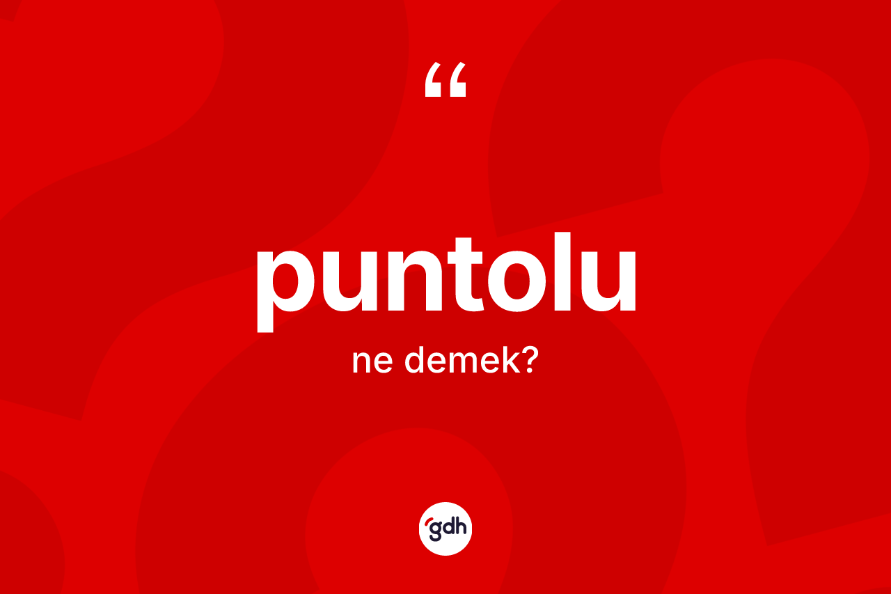 Puntolu kelimesinin tanımı nedir? Puntolunun kısaca tanımı nedir?