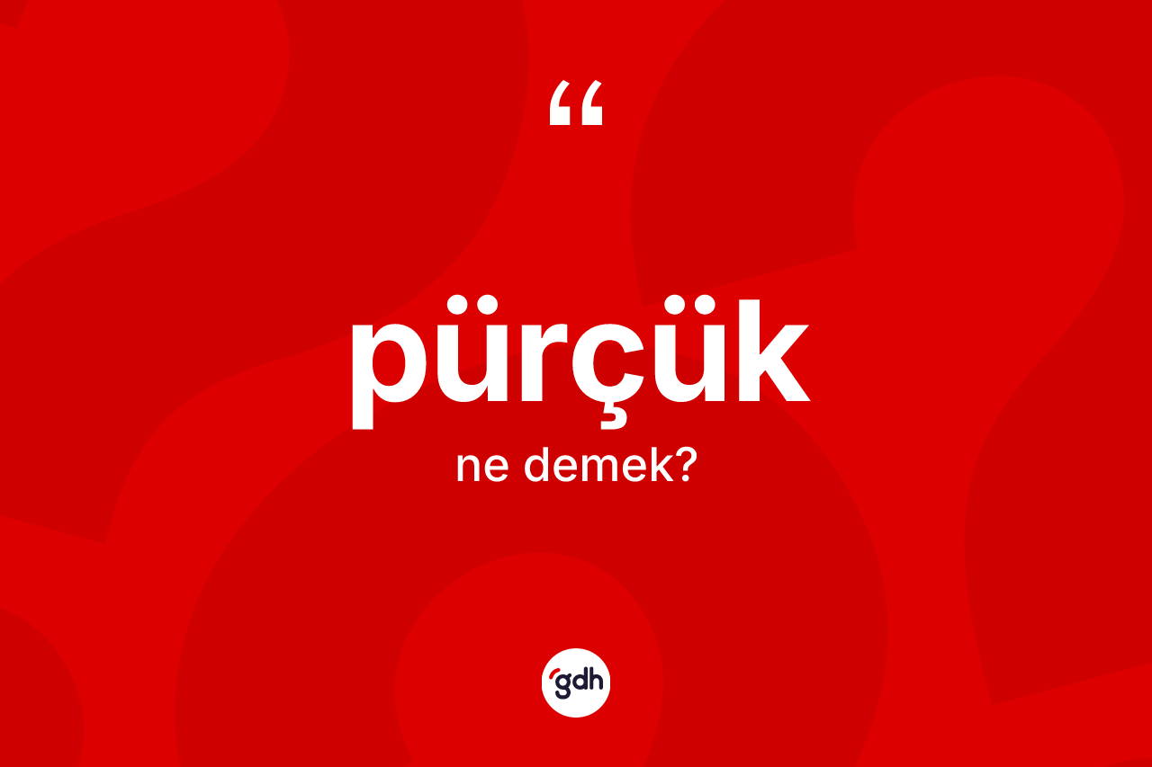 Pürçük kelimesinin anlamı nedir? Pürçüğün sözlükteki anlamı nedir?