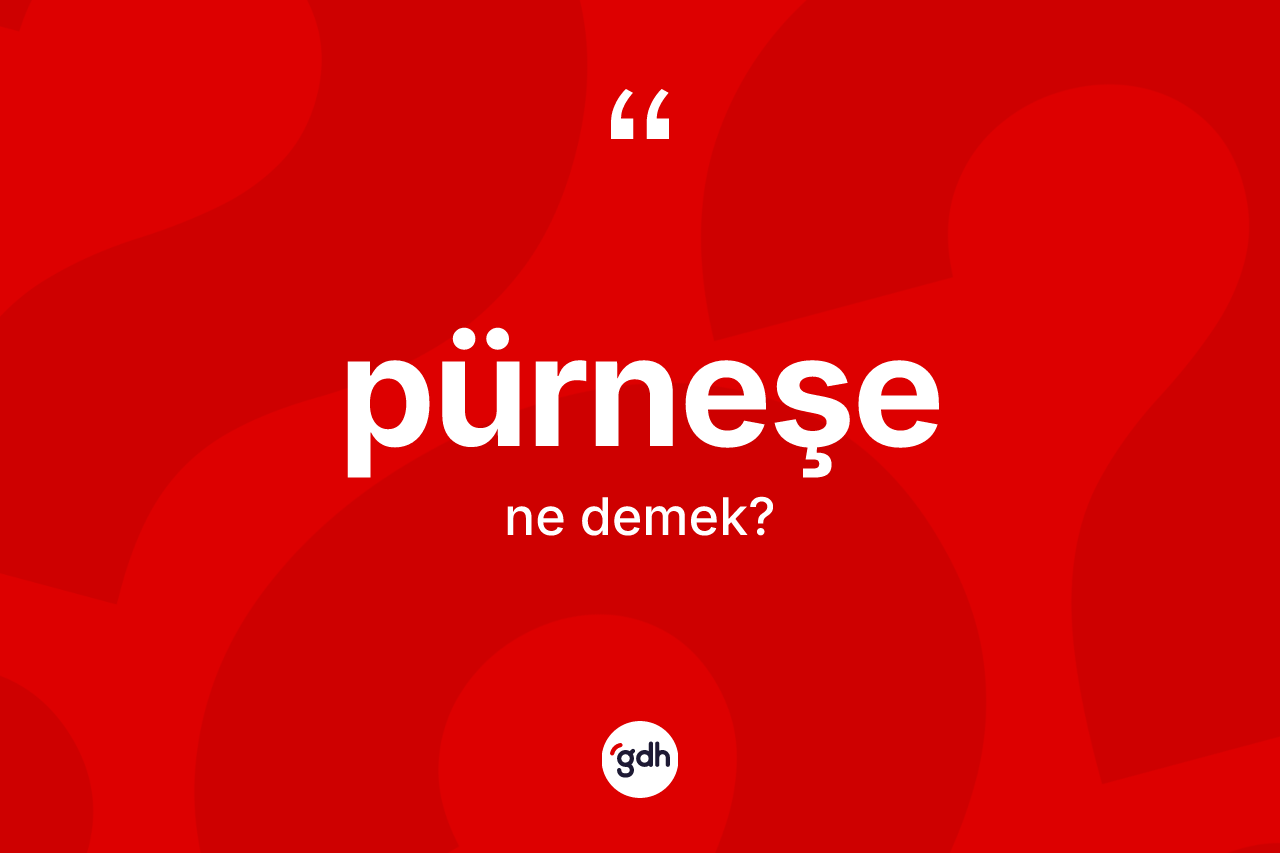 Pürneşe kelimesi ne demek? Pürneşenin halk arasındaki kullanımı nasıldır?