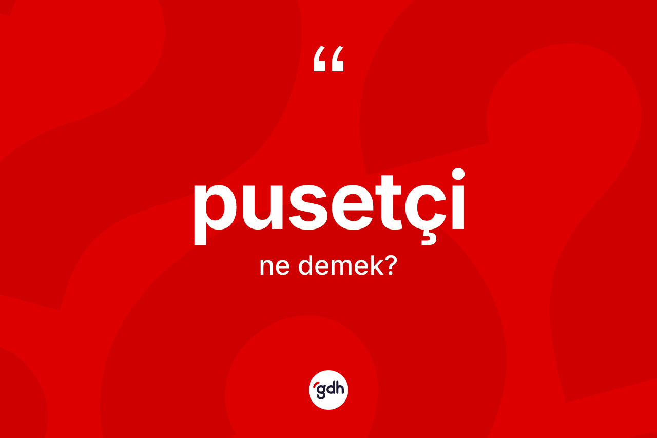 Pusetçi kelimesinin sözlükteki tanımı nedir? Pusetçi kelimesinin özellikleri nelerdir?