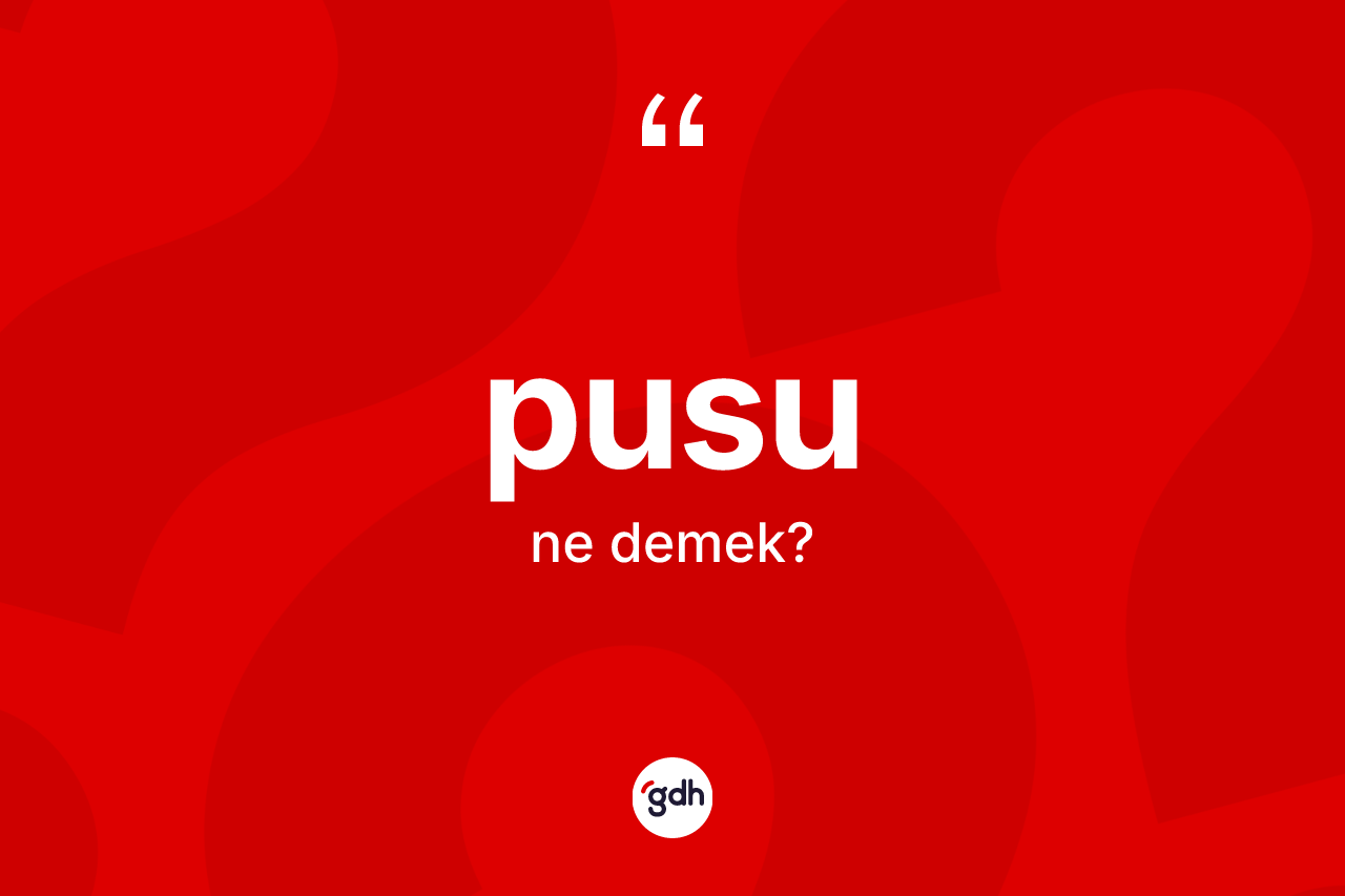 Pusu kelimesinin tanımı nedir? Pusu kelimesinin TDK anlamı nedir?