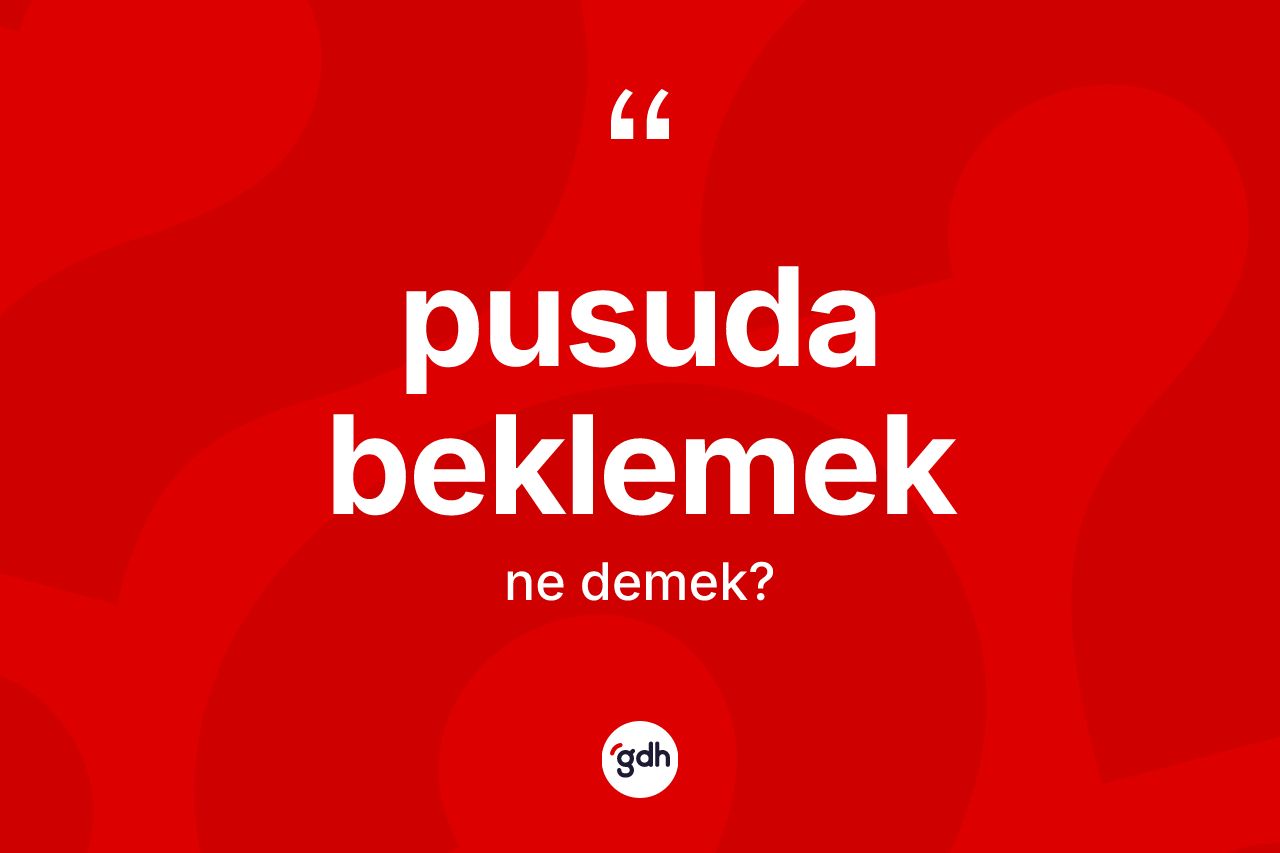 Pusuda beklemek ifadesinin anlamı nedir? Pusuda beklemek sözü nerede kullanılır?