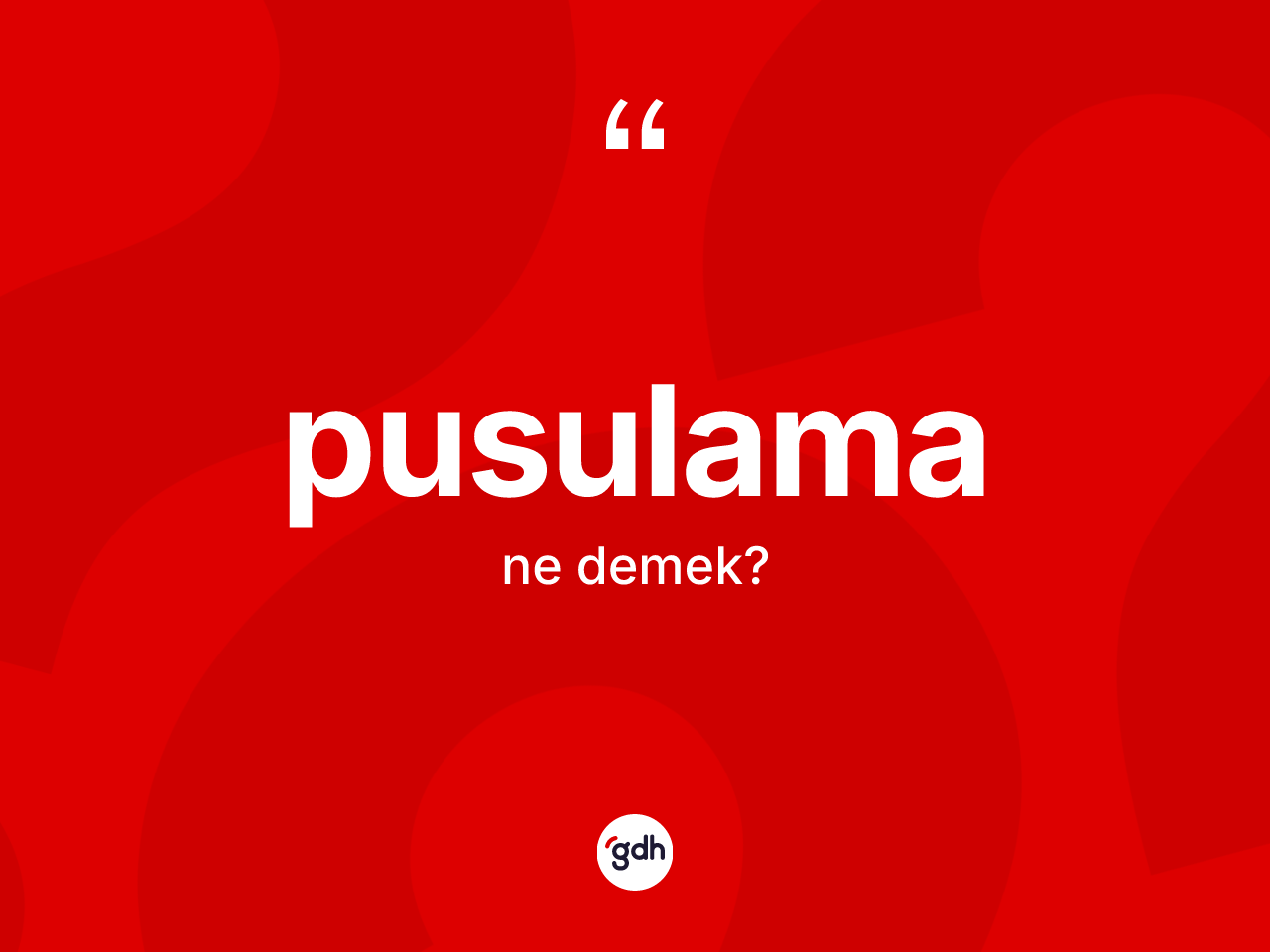 Pusulama kelimesi ne demek? Pusulama kelimesinin TDK anlamı nedir?